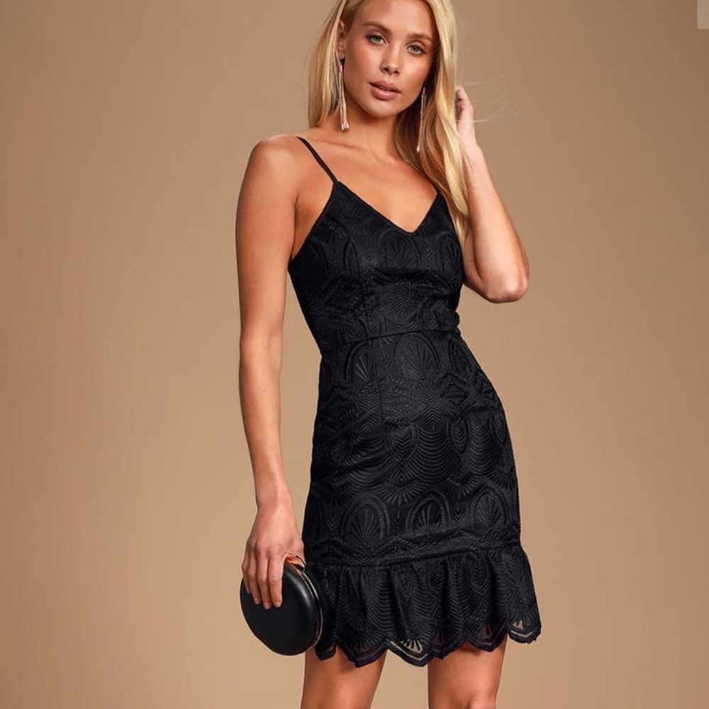 Black Embroidered Dress